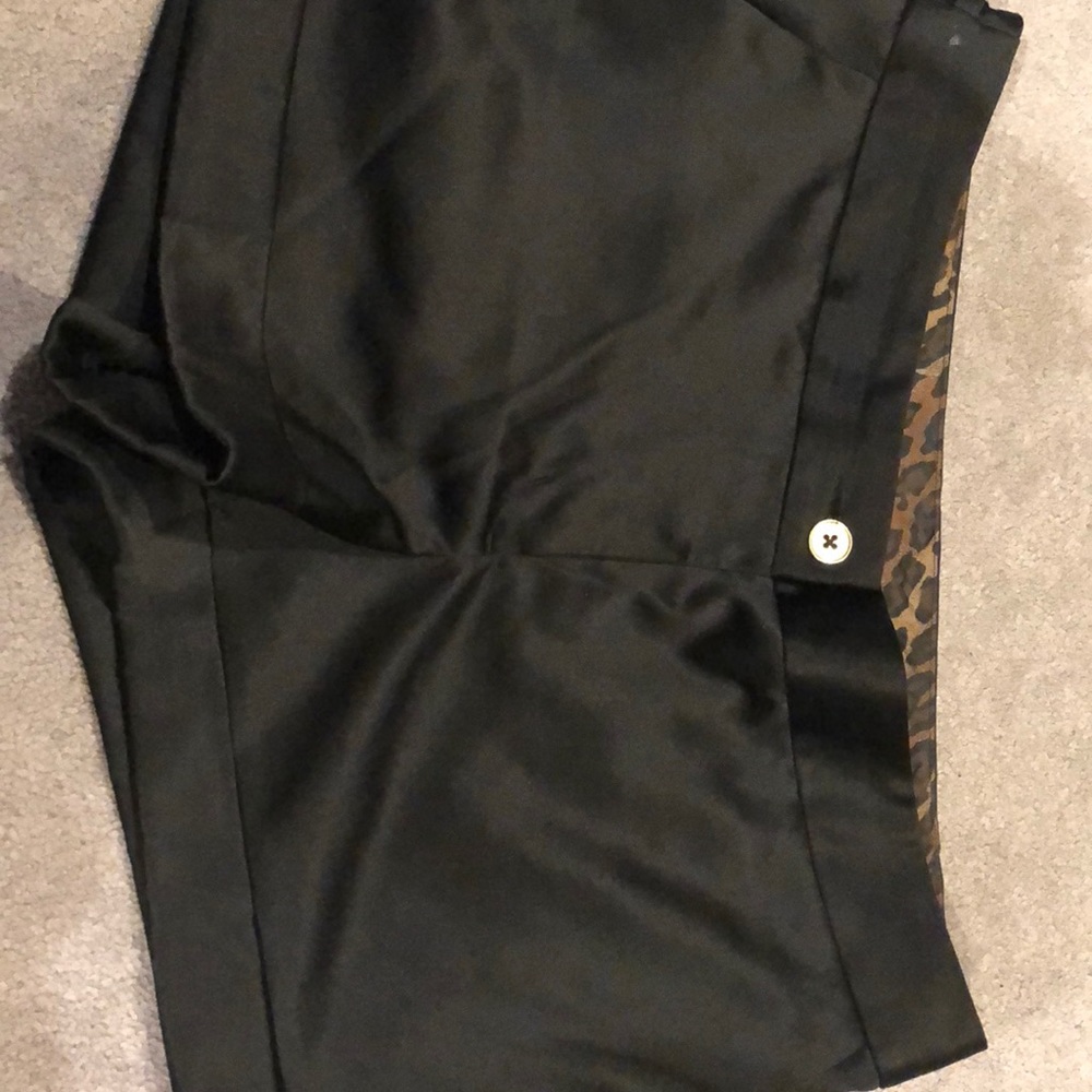 Express black silk shorts